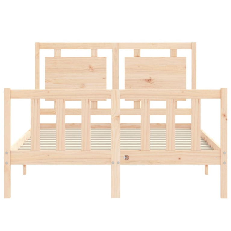 Bedframe met hoofdbord massief hout 4FT Small Double
