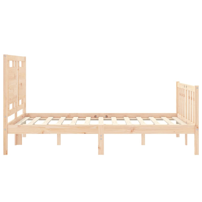 Bedframe met hoofdbord massief hout 4FT Small Double