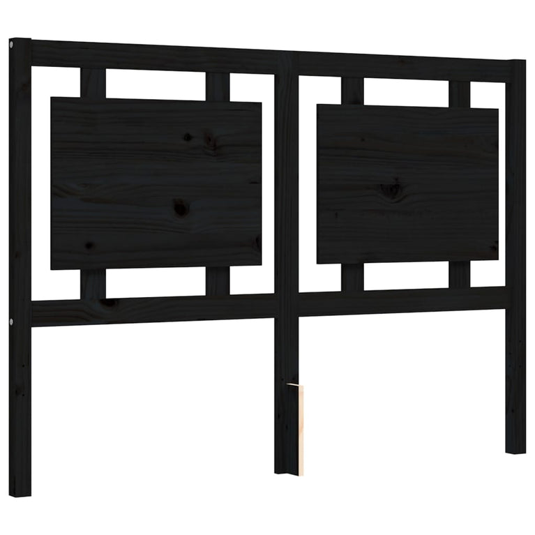 Bedframe met hoofdbord massief hout zwart 4FT Small Double