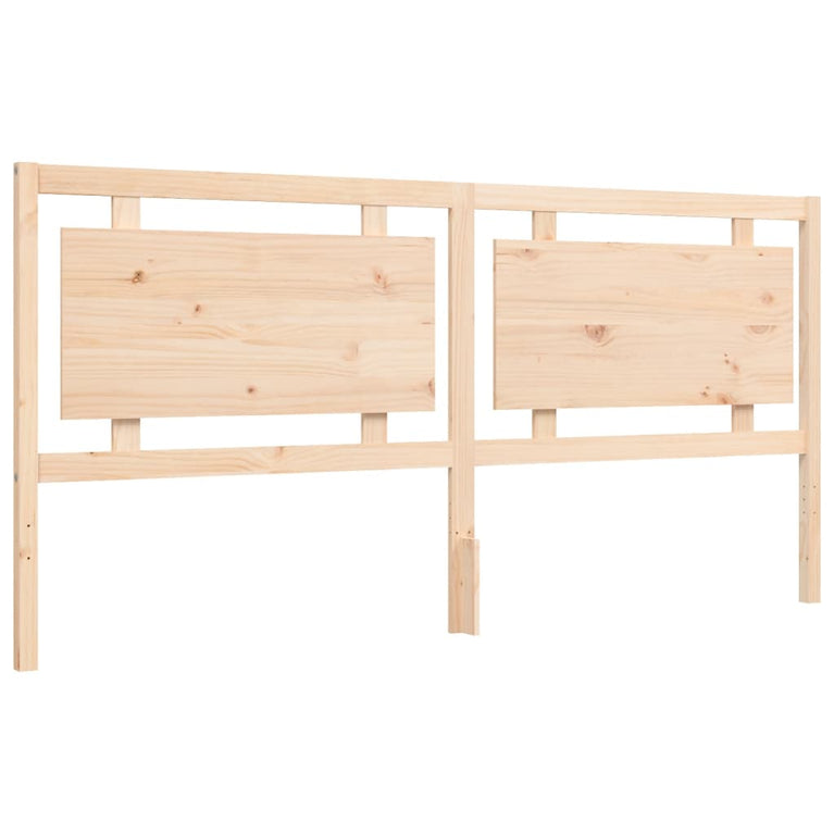 Bedframe met hoofdbord massief hout 180x200 cm