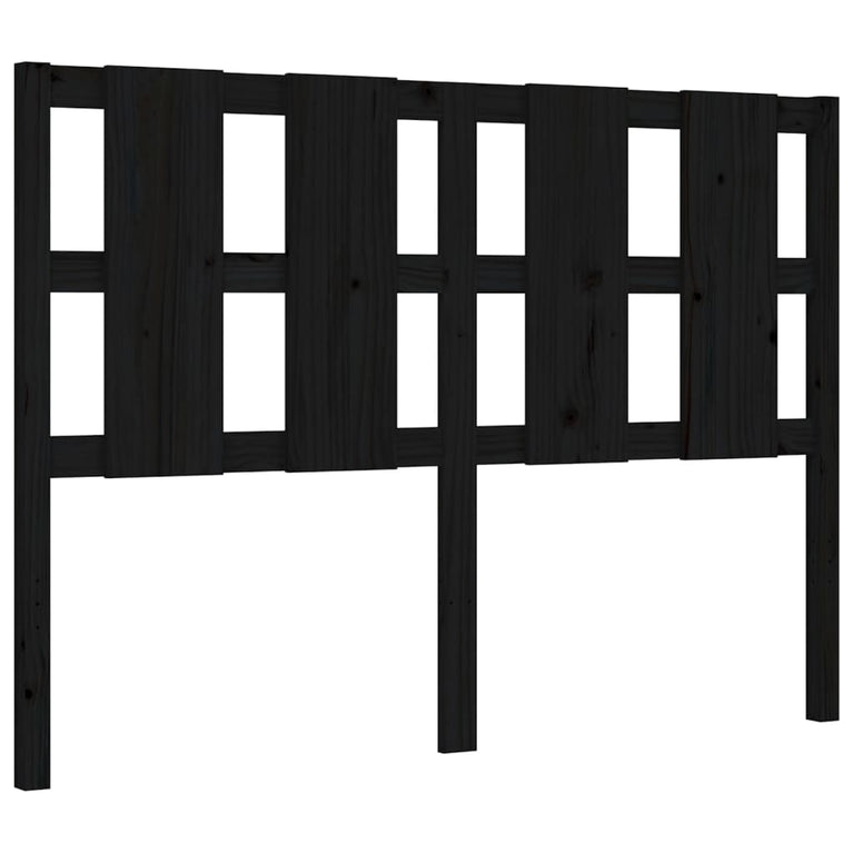 Bedframe met hoofdbord massief hout zwart 4FT Small Double