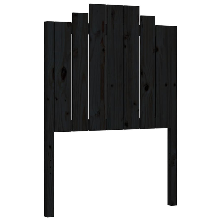 Bedframe met hoofdbord massief hout zwart 2FT6 Small Single