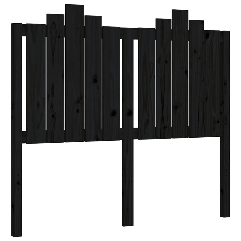 Bedframe met hoofdbord massief hout zwart 4FT Small Double