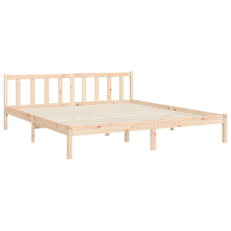 Bedframe met hoofdbord massief hout 6 FT Super King Size