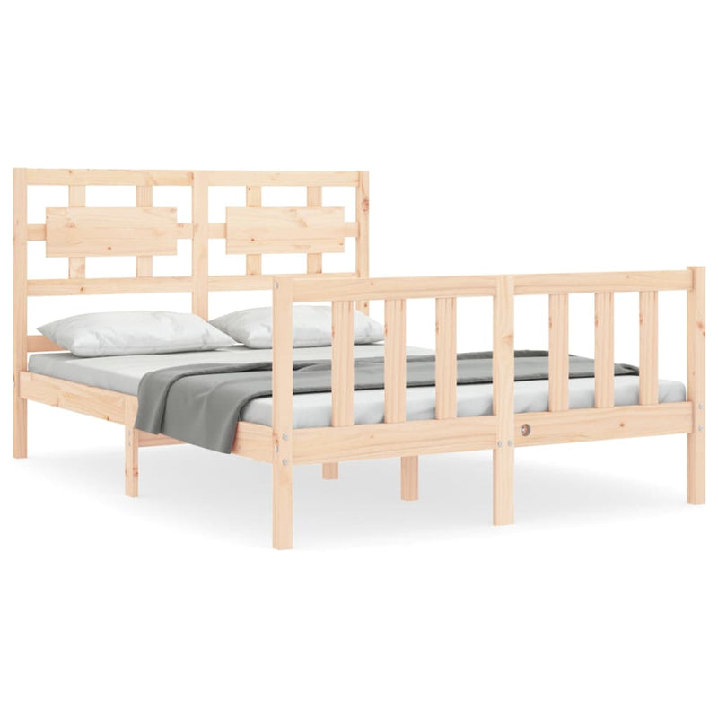 Bedframe met hoofdbord massief hout 4FT Small Double