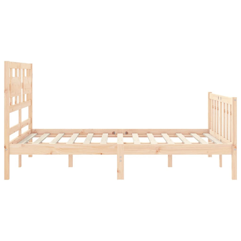 Bedframe met hoofdbord massief hout 4FT Small Double