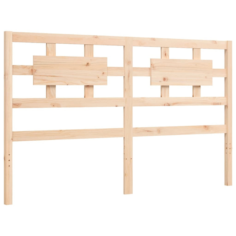 Bedframe met hoofdbord massief hout 160x200 cm