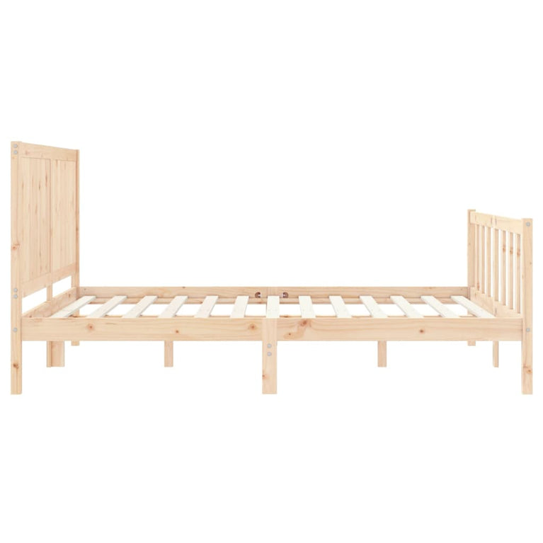 Bedframe met hoofdbord massief hout 5 FT King Size
