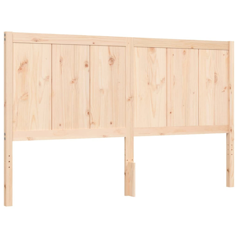 Bedframe met hoofdbord massief hout 160x200 cm