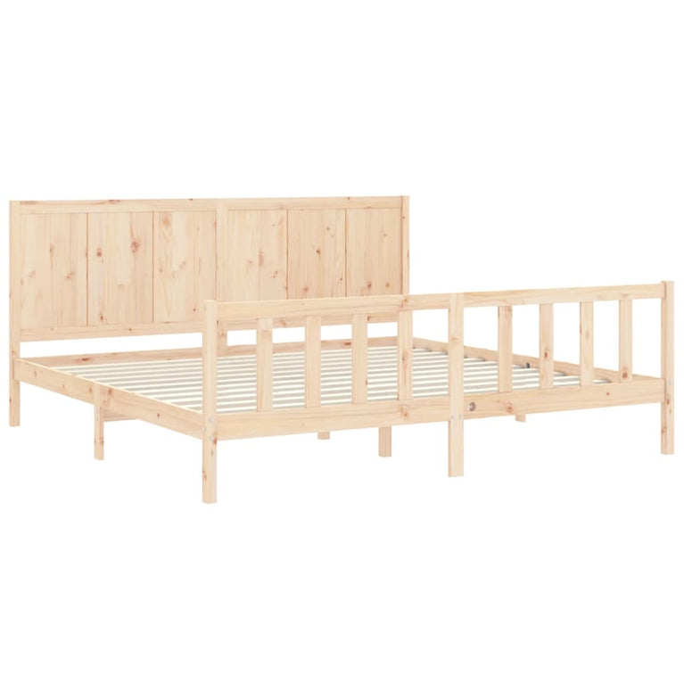 Bedframe met hoofdbord massief hout 6 FT Super King Size
