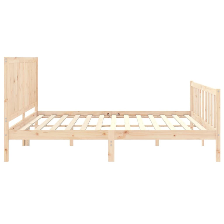 Bedframe met hoofdbord massief hout 6 FT Super King Size