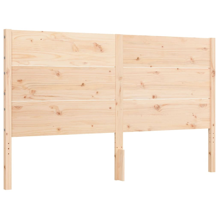 Bedframe met hoofdbord massief hout 160x200 cm