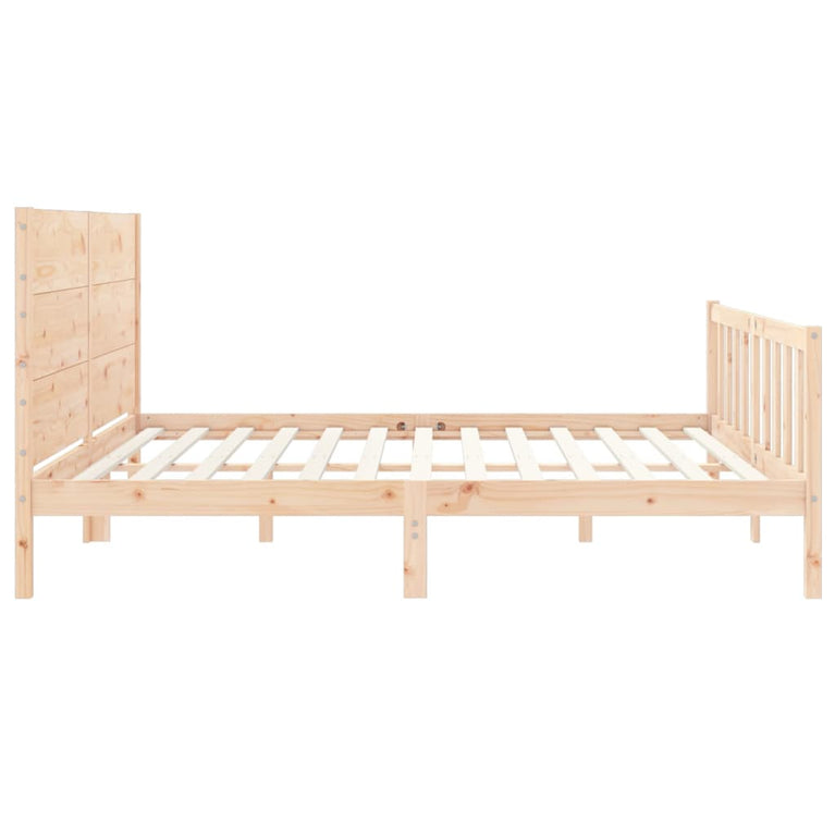 Bedframe met hoofdbord massief hout 6FT Super King