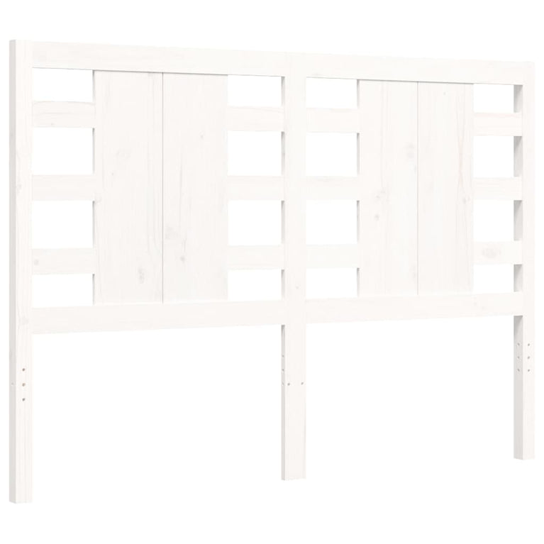 Bedframe met hoofdbord massief hout wit 4FT Small Double