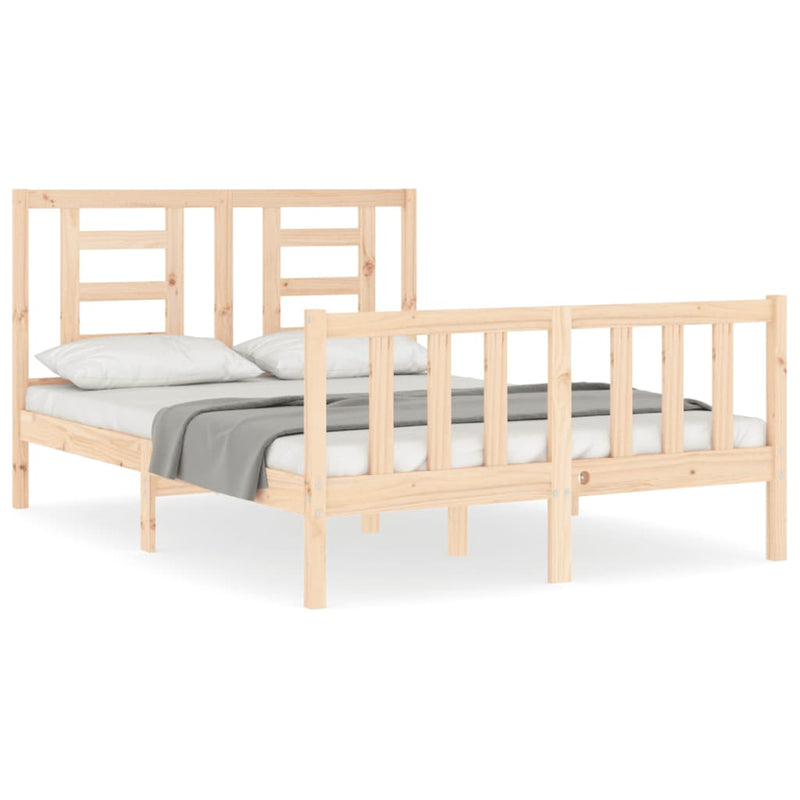 Bedframe met hoofdbord massief hout 4FT Small Double