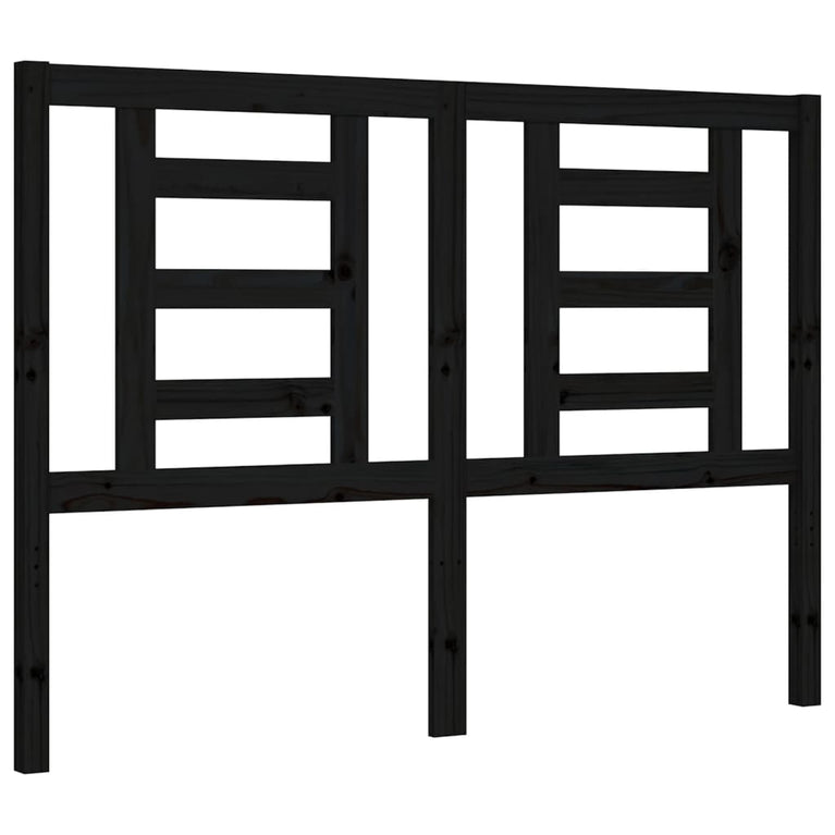 Bedframe met hoofdbord massief hout zwart 4FT Small Double