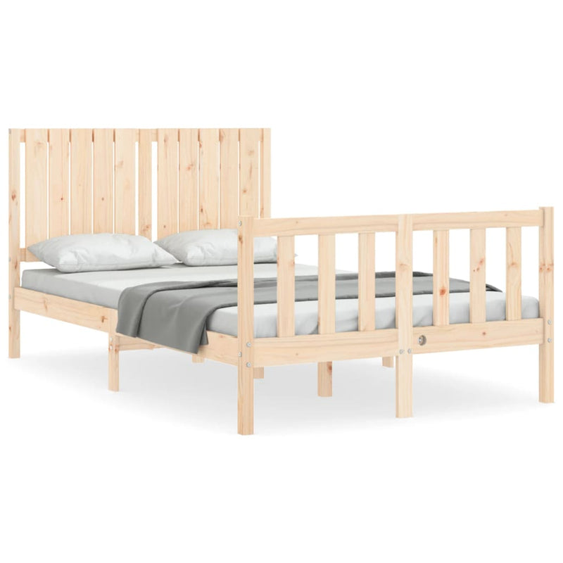 Bedframe met hoofdbord massief hout 4FT Small Double