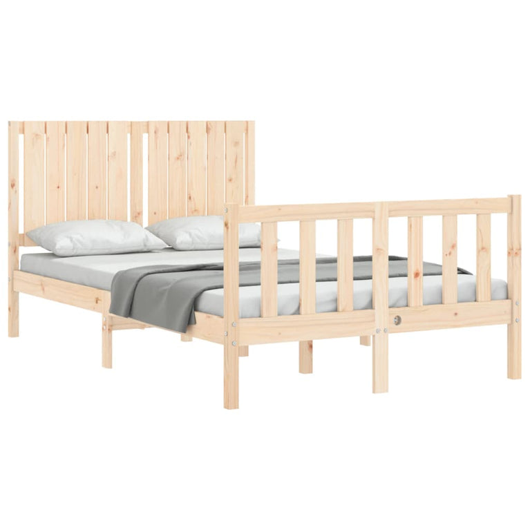 Bedframe met hoofdbord massief hout 4FT Small Double