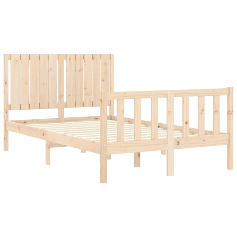 Bedframe met hoofdbord massief hout 4FT Small Double