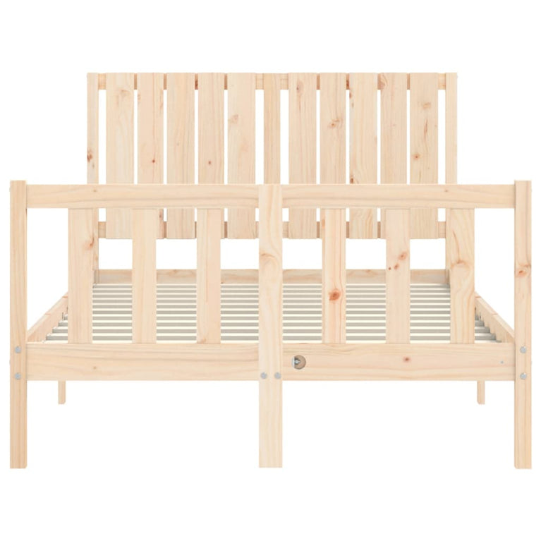Bedframe met hoofdbord massief hout 4FT Small Double