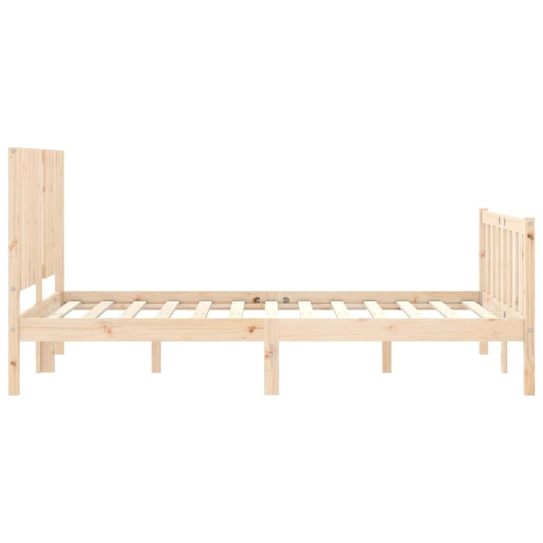 Bedframe met hoofdbord massief hout 4FT Small Double