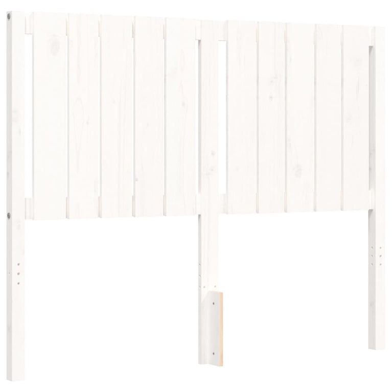 Bedframe met hoofdbord massief hout wit 4FT Small Double