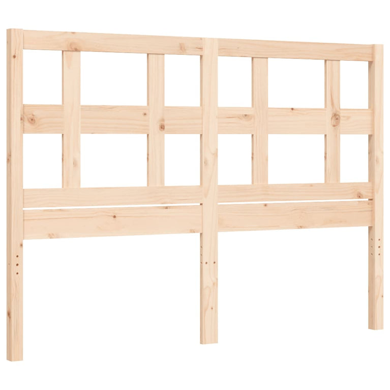 Bedframe met hoofdbord massief hout 4FT6 Double