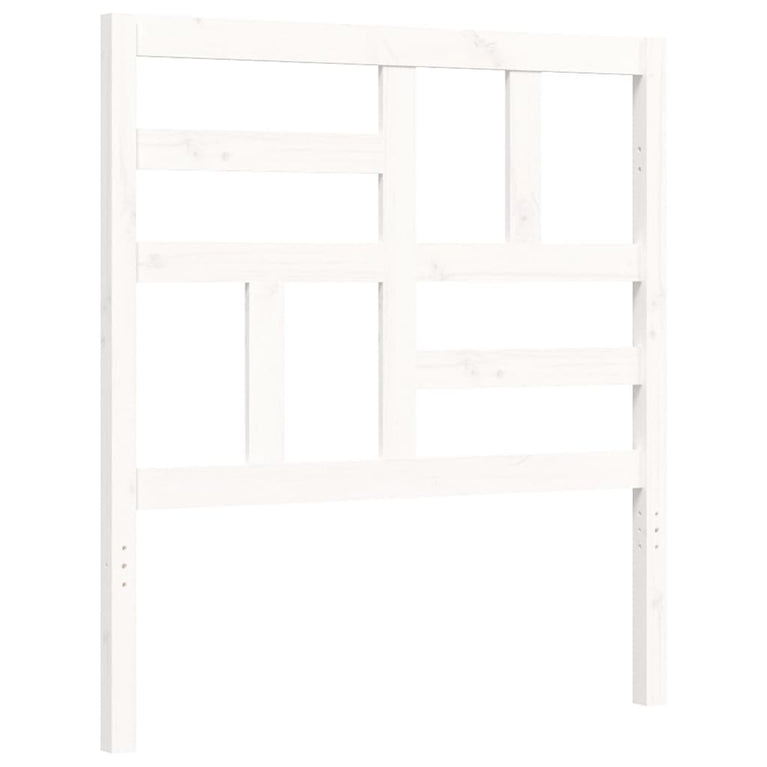 Bedframe met hoofdbord massief hout wit 2FT6 Small Single