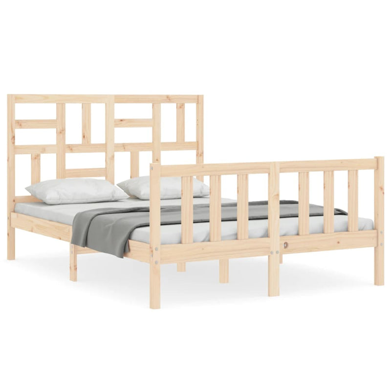 Bedframe met hoofdbord massief hout 4FT Small Double