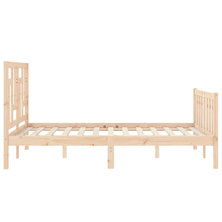 Bedframe met hoofdbord massief hout 4FT Small Double