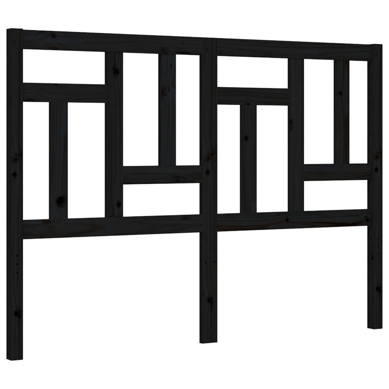 Bedframe met hoofdbord massief hout zwart 4FT Small Double