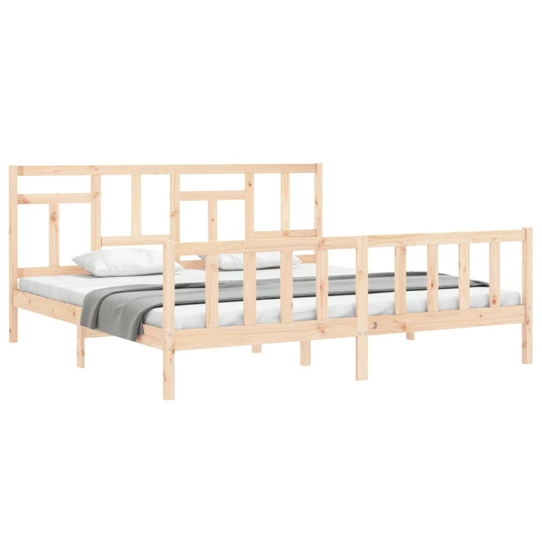 Bedframe met hoofdbord massief hout 6FT Super King