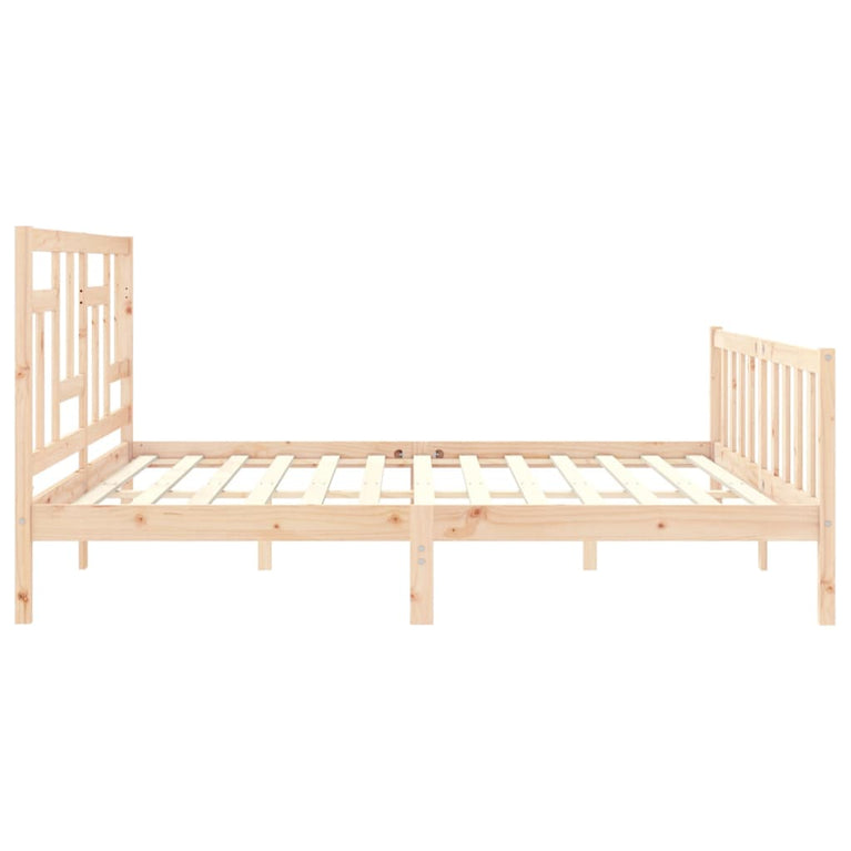 Bedframe met hoofdbord massief hout 6FT Super King