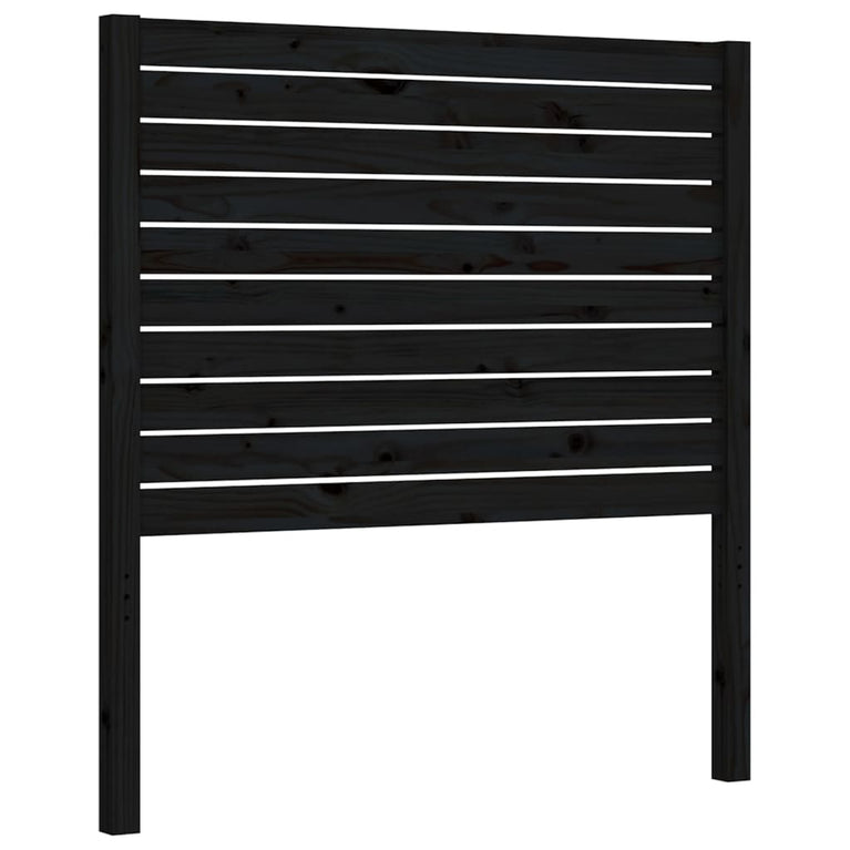 Bedframe met hoofdbord massief hout zwart 2FT6 Small Single