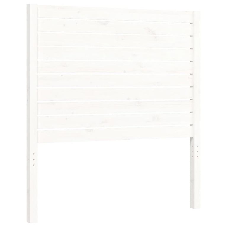 Bedframe met hoofdbord massief hout wit 3FT Single