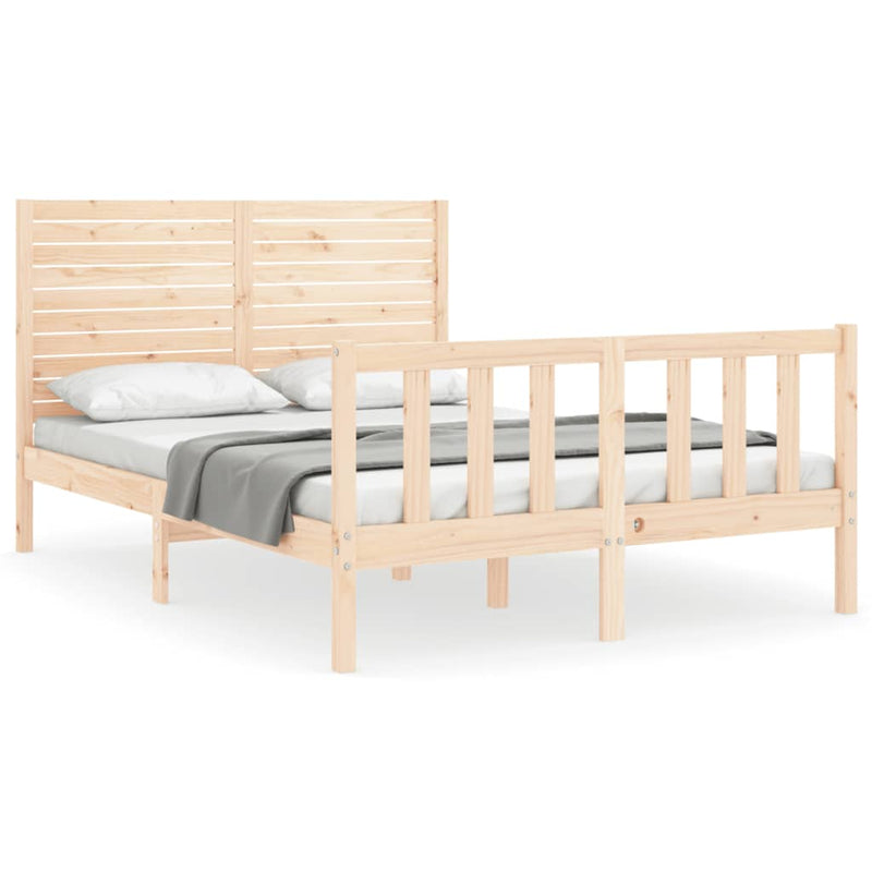 Bedframe met hoofdbord massief hout 4FT Small Double