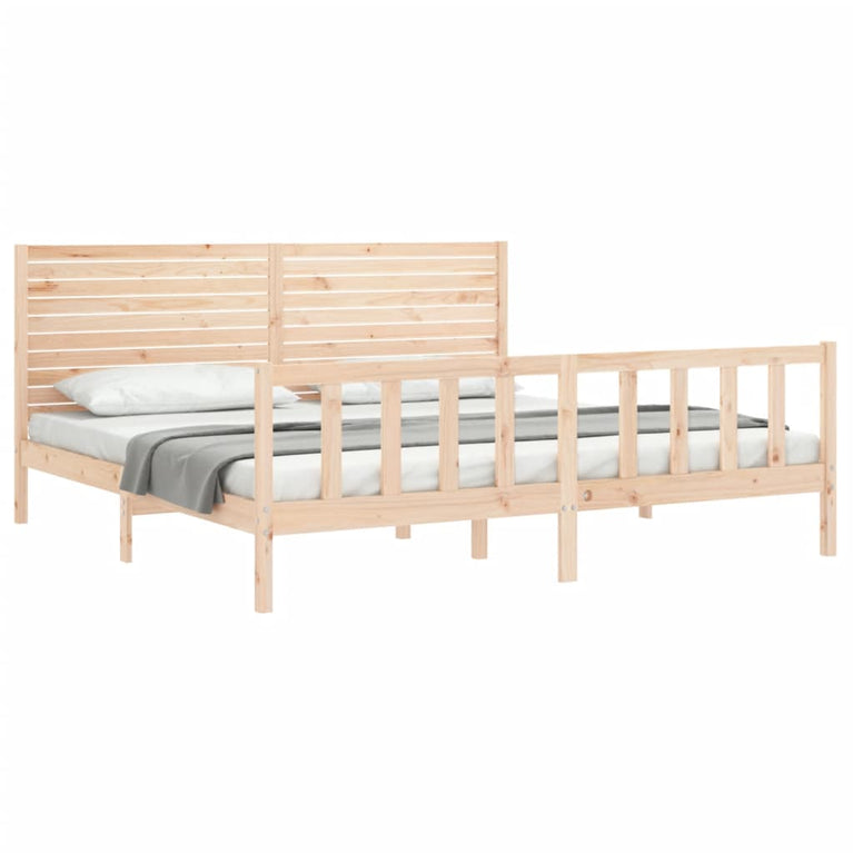 Bedframe met hoofdbord massief hout 6FT Super King