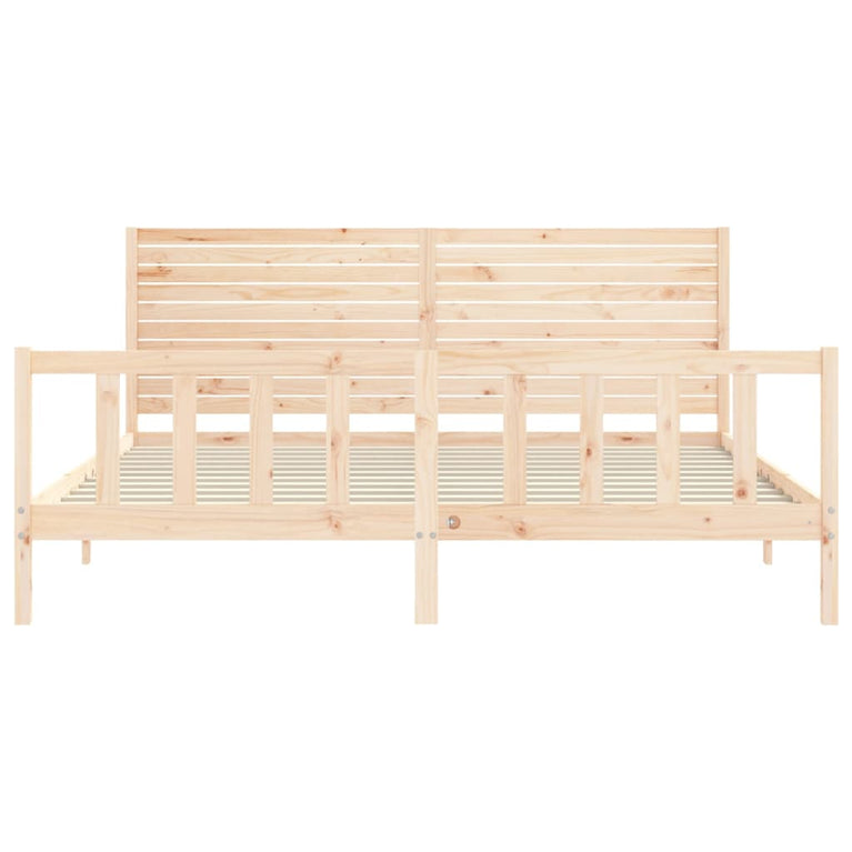 Bedframe met hoofdbord massief hout 6FT Super King