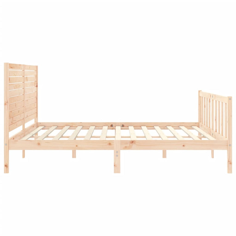 Bedframe met hoofdbord massief hout 6FT Super King