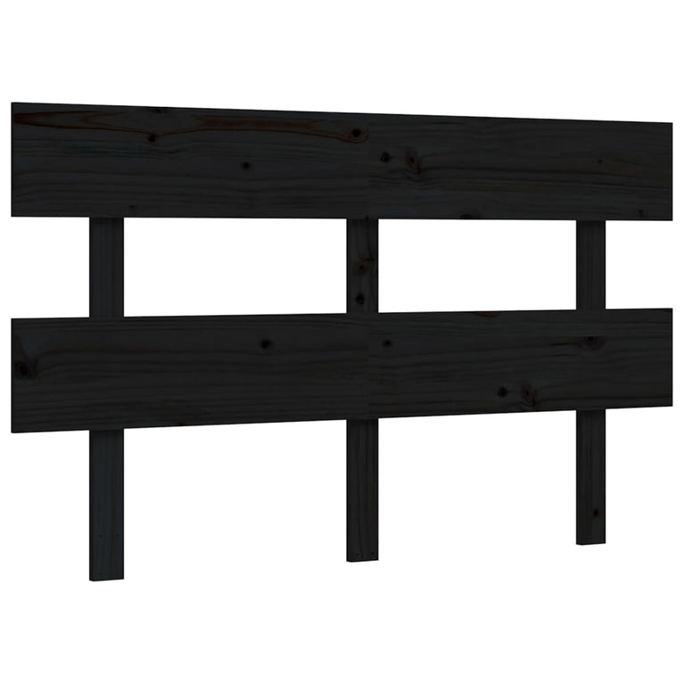 Bedframe met hoofdbord massief hout zwart 4FT Small Double