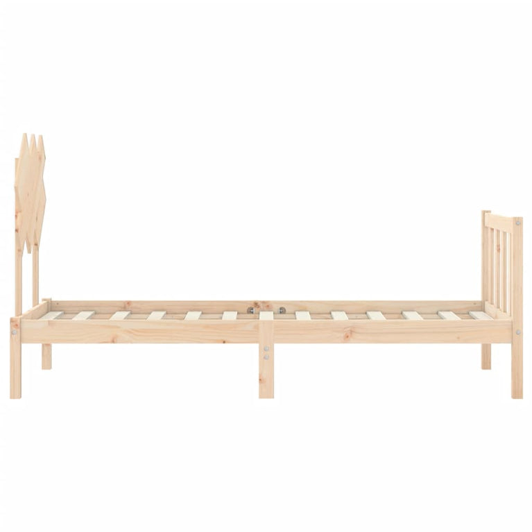 Bedframe met hoofdbord massief hout 2FT6 Small Single