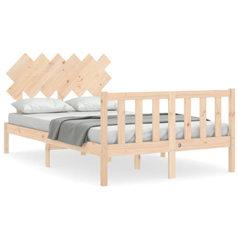 Bedframe met hoofdbord massief hout 4FT Small Double