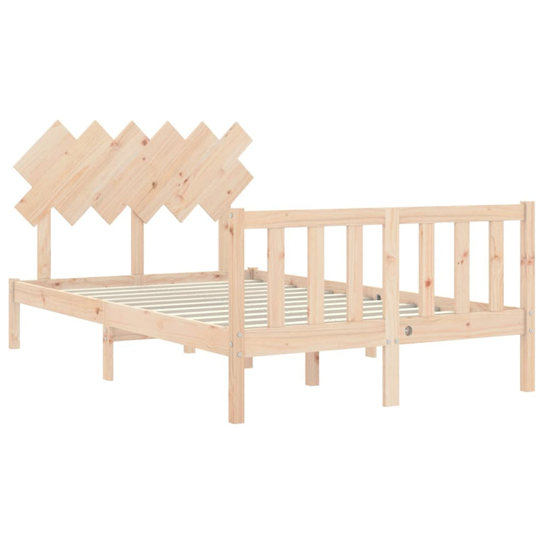 Bedframe met hoofdbord massief hout 4FT Small Double