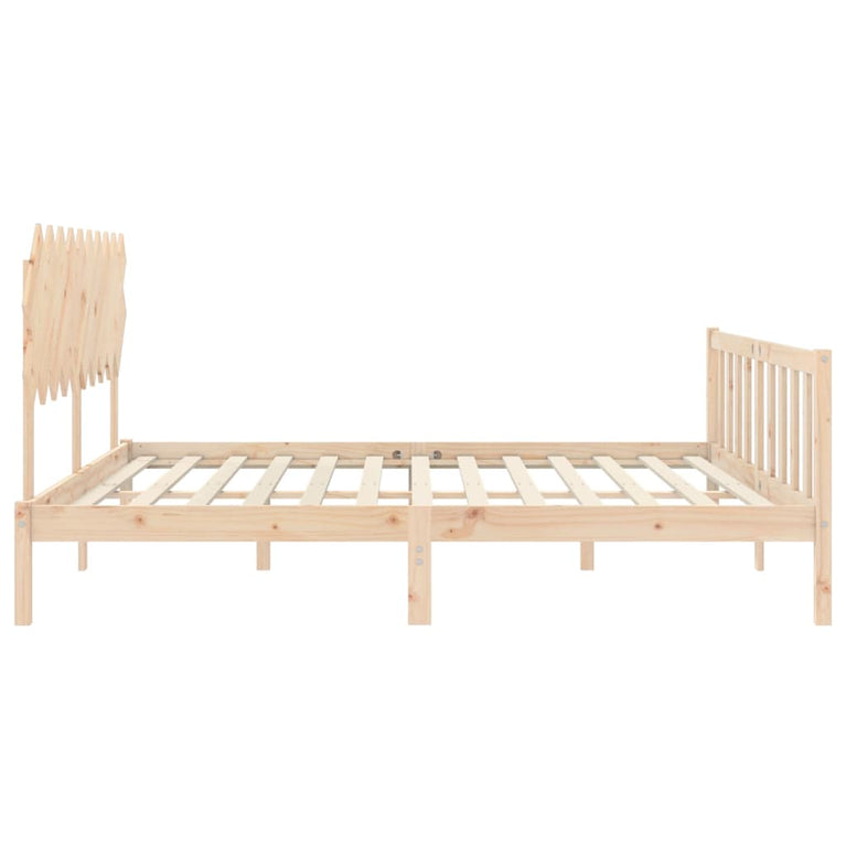Bedframe met hoofdbord massief hout 4FT Small Double