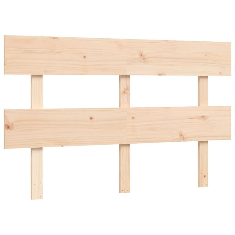 Bedframe met hoofdbord massief hout 140x200 cm