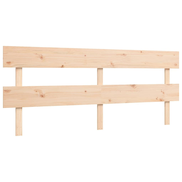 Bedframe met hoofdbord massief hout 200x200 cm