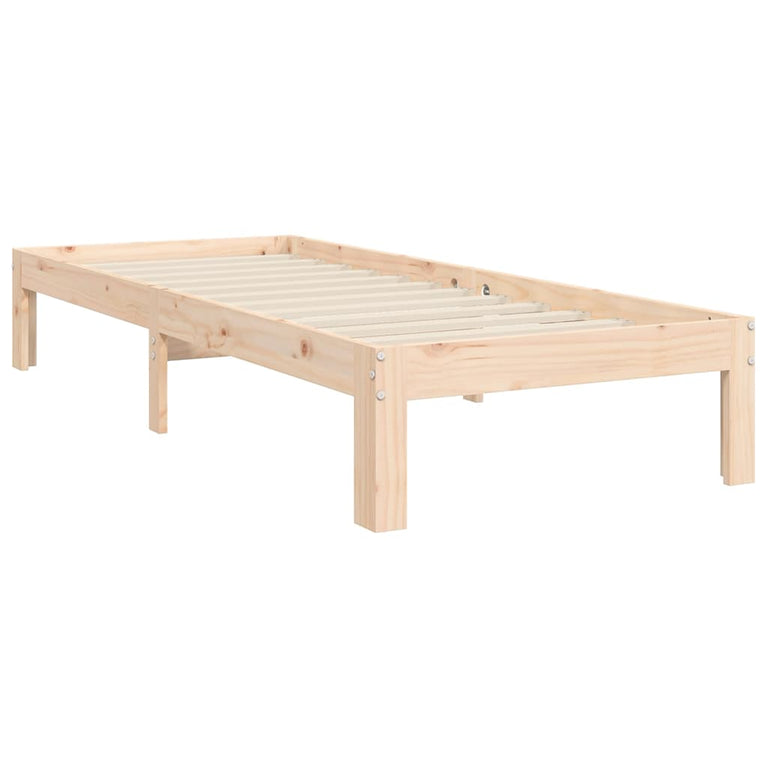 Bedframe met hoofdbord massief hout 2FT6 Small Single