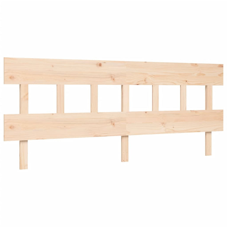 Bedframe met hoofdbord massief hout 200x200 cm