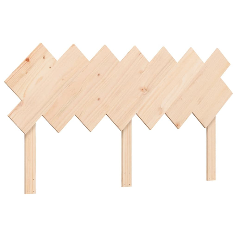 Bedframe met hoofdbord massief hout 140x200 cm