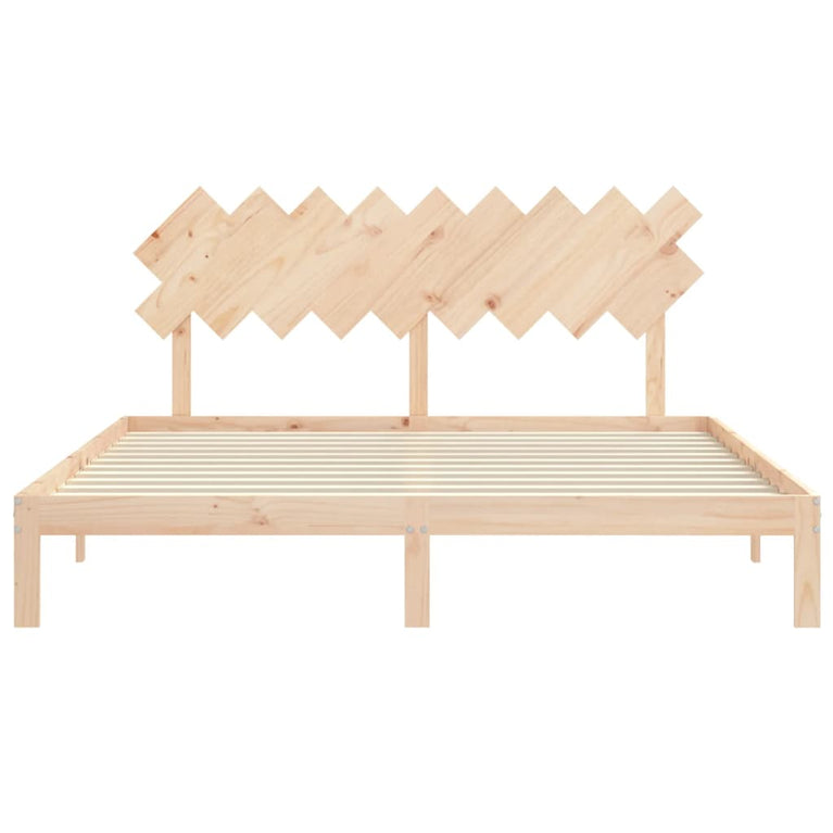 Bedframe met hoofdbord massief hout 6FT Super King